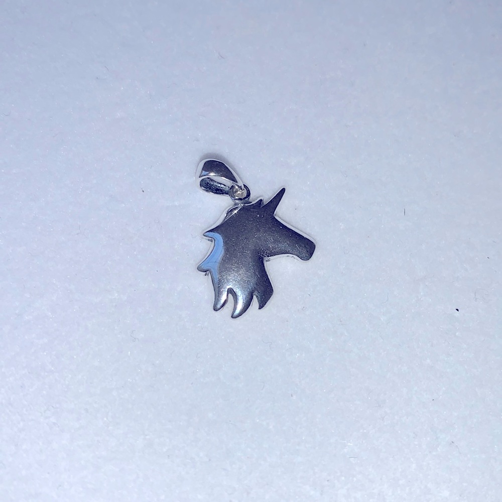 925 solid Sterling silver horse face pendant